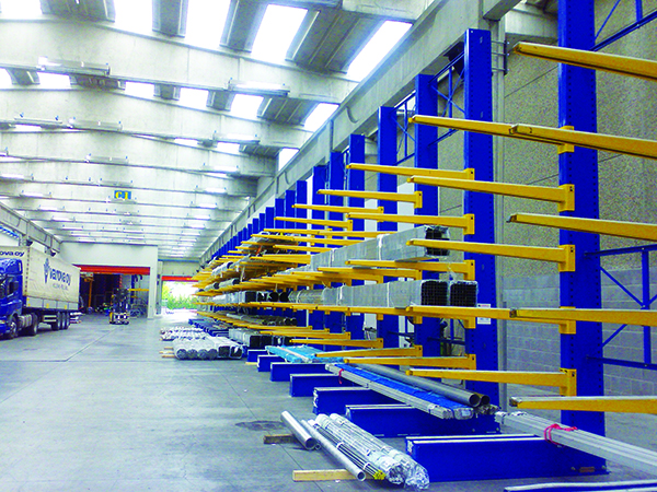 Cantilever Industrial shelving, industrial shelving, plant, organization, products, goods, shelves, Butti
