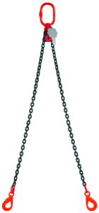 2-branch chain harness with Self Locking hooks, adjustable with shortening hooks, grade 80 Butti