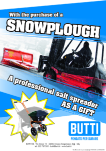 Snow plow snowplough winter snow salt spreader professional tribute ice de-ice snow blower Butti