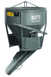 CLI concrete bucket with central discharge and side bucket for Butti cranes