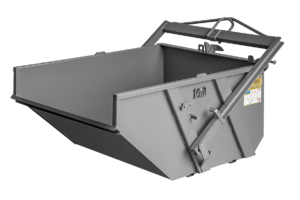 Automatic self-unloading bucket with anti-overturning mechanism for the Butti bucket grab handle