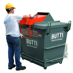 Conteneur avec fond ouvrable Compact Déchets déchets déchets volume 1000 avec fermeture de sécurité pour les raclures de métaux précieux Butti 1