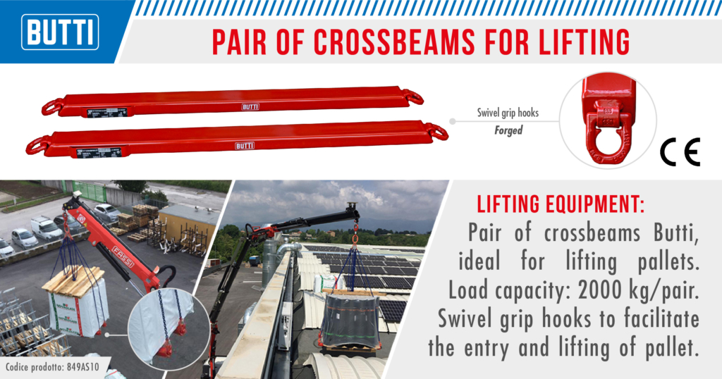 Pair of crossbeams for lifting Butti