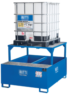 Spill containment pallet with stand and hot-dip galvanized grid for one tank 826STQ 99C434 Butti