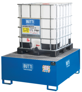 Spill containment pallet with hot-dip galvanized grid for one tank 826STQ Butti