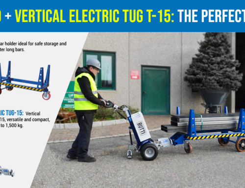 Cargo and Vertical Electric Tug T-15: The perfect pair!