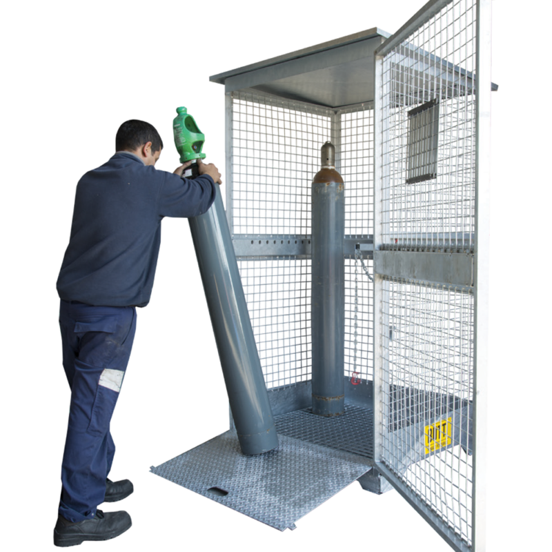Storage container for compressed gas cylinders - BUTTI S.R.L.